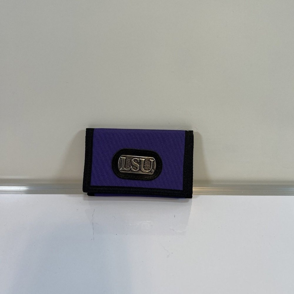 LSU Tigers Nylon Tri-Fold Wallet [NEW] NCAA Collegiate Licensed Product With Tag